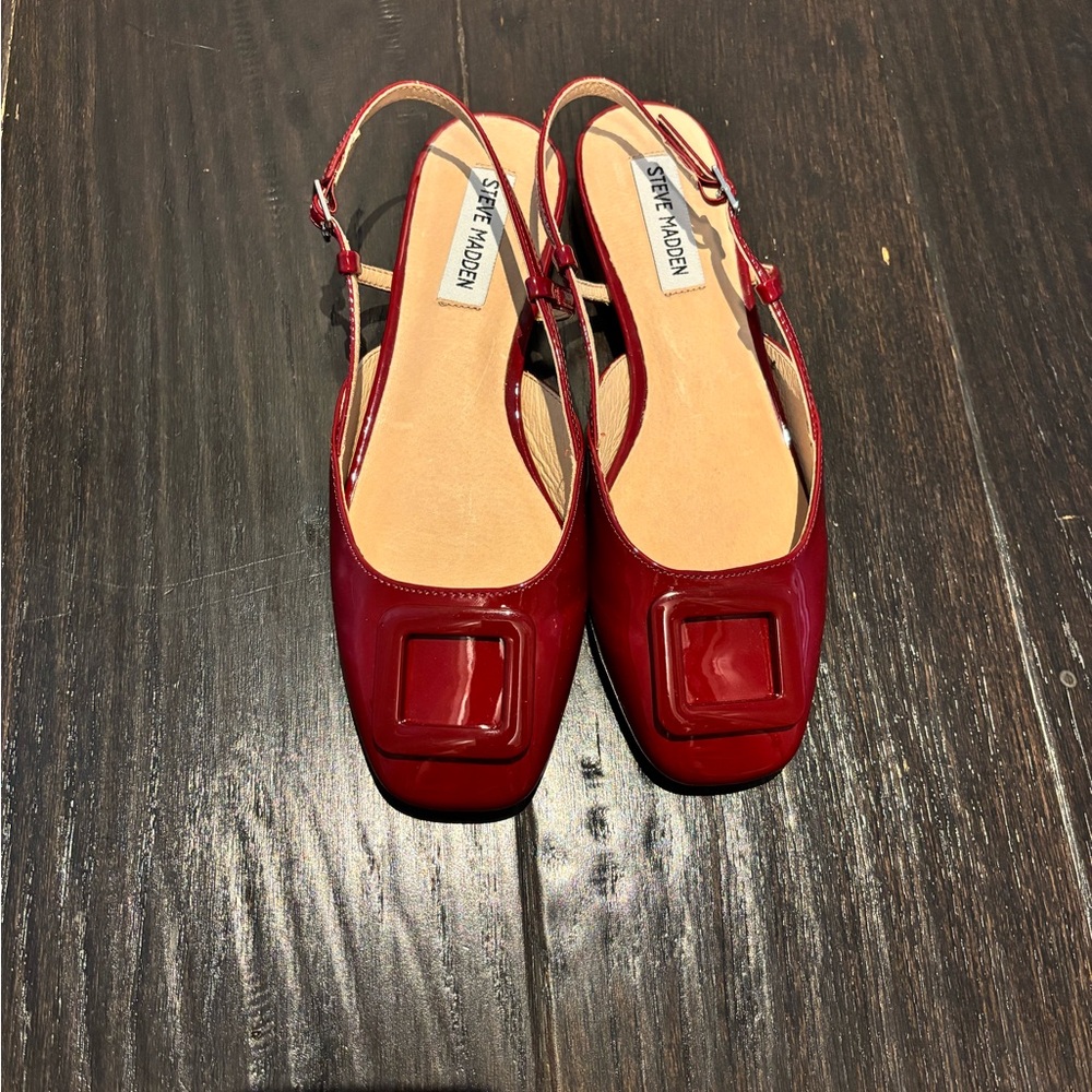 Steve Madden Belari ballerina flats with block heel worn 2 times size 7.5
